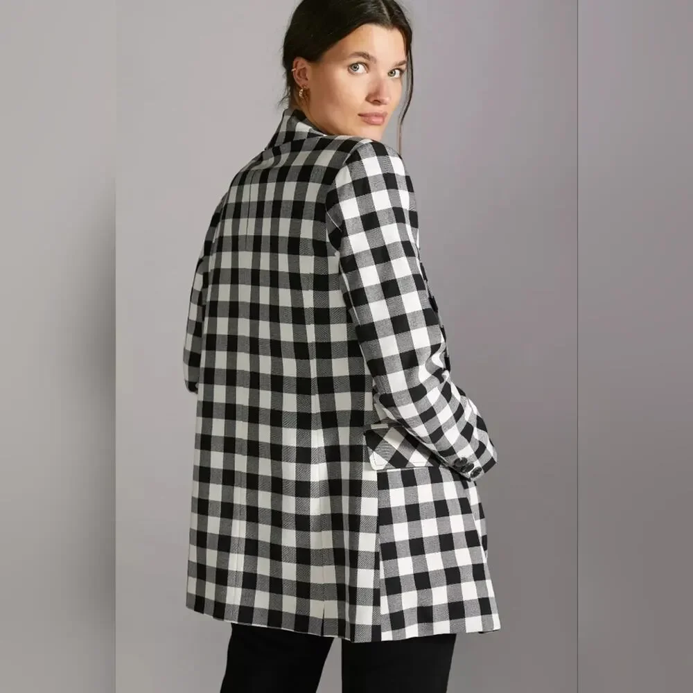 Avec Les Filles Black and White Checkered Blazer - Picture 3 of 7